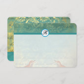 ヴィンテージバーズラグーン結婚エンダイブサンキュー サンキューカード (正面/裏面)