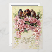 ヴィンテージバーズ&フラワーズボンネアネ シーズンカード (正面/裏面)