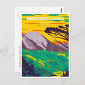 ヴィンテージバーチッツェガーデン国立公園ドイツ ポストカード (正面/裏面)