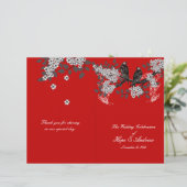 ヴィンテージバードさくらんぼレッド結婚式 プログラム (スタンド正面)