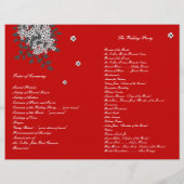 ヴィンテージバードさくらんぼレッド結婚式 プログラム (裏面)