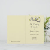 ヴィンテージバードイエロー&グレー3つ折プログラムカバー (スタンド正面)