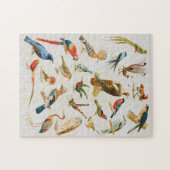 ヴィンテージバードイラストレーション野鳥観察ラバーギフト ジグソーパズル (横)