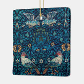 ヴィンテージバードウィリアムモリスフローラアート セラミックオーナメント (左)