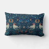 ヴィンテージバードウィリアムモリスフローラアート ランバークッション (裏面)