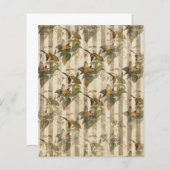 ヴィンテージバードエフェメラスクラップブック紙シート (正面/裏面)