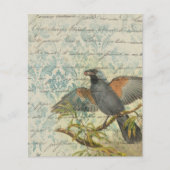 ヴィンテージバードエフェメラスクラップブック紙シート (正面)