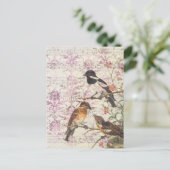 ヴィンテージバードエフェメラデクページ ポストカード (スタンド正面)