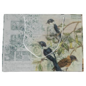 ヴィンテージバードエフェメラデクページ ラージペーパーバッグ (正面)