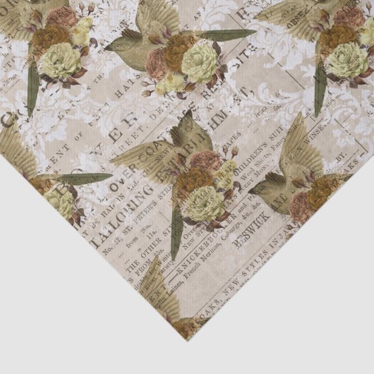 ヴィンテージバードエフエマデクページティッシュペーパー 薄葉紙 (詳細)