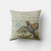 ヴィンテージバードエフエマデコップクッション | エレガント クッション (裏面)