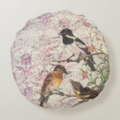 ヴィンテージバードエフエメララウンドピロー ラウンドクッション (裏面)