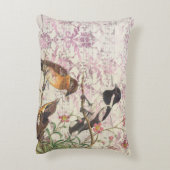 ヴィンテージバードエフエメラ装飾クッション アクセントクッション (裏面(縦))