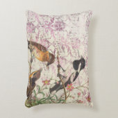 ヴィンテージバードエフエメラ装飾クッション アクセントクッション (正面(垂直))