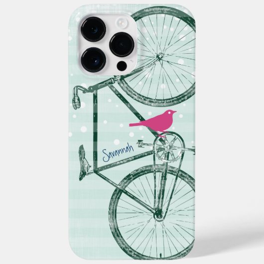 ヴィンテージバードエメラルドグリーンバイクパターンIphone 5 Case-Mate iPhoneケース (裏面)