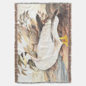 ヴィンテージバードエリザベスグウィリアムバー頭ガチョウ スローブランケット (正面縦)