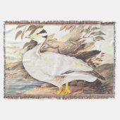 ヴィンテージバードエリザベスグウィリアムバー頭ガチョウ スローブランケット (正面)