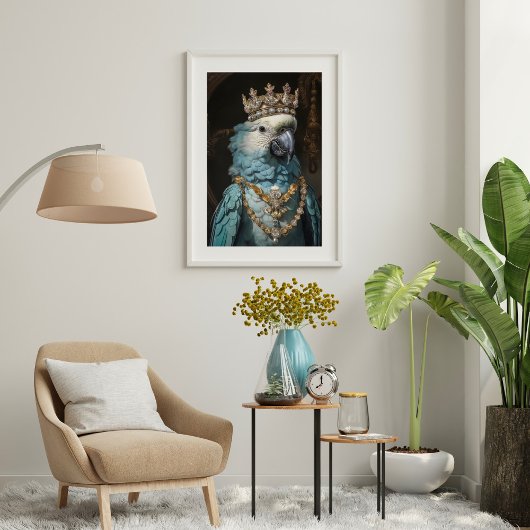 ヴィンテージバードオウム王冠のデコパージュ 薄葉紙