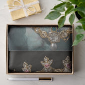 ヴィンテージバードオウム王冠のデコパージュ 薄葉紙 (ギフト)