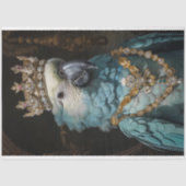 ヴィンテージバードオウム王冠のデコパージュ 薄葉紙 (正面)