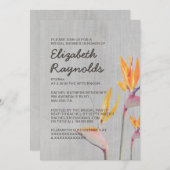 ヴィンテージバードオブパラダイスブライダルシャワー招待状 招待状 (正面/裏面)