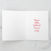 ヴィンテージバードクリスマスホリデーカード カード (内部)