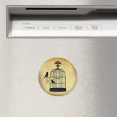 ヴィンテージバードケージの切手。 マグネット (インサイチュ (食洗機))