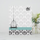 ヴィンテージバードケージアクアダマスクモノグラムレターヘッド (スタンド正面)