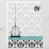 ヴィンテージバードケージアクアダマスクモノグラムレターヘッド (正面/裏面)