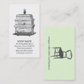 ヴィンテージバードケージアンティークと収集品 名刺 (正面/裏面)