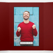 ヴィンテージバードケージダークレッドベビーシャワースイート 三つ折り招待状 (内部中)