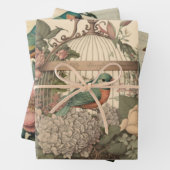 ヴィンテージバードケージデカップドロワーライナー ラッピングペーパーシート (インサイチュ)