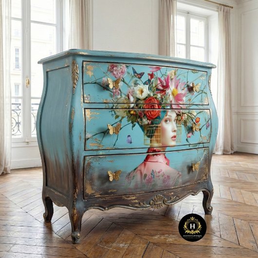 ヴィンテージバードケージハットフローラ分離 薄葉紙