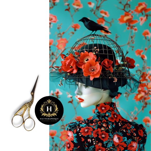 ヴィンテージバードケージハットフローラ分離 薄葉紙