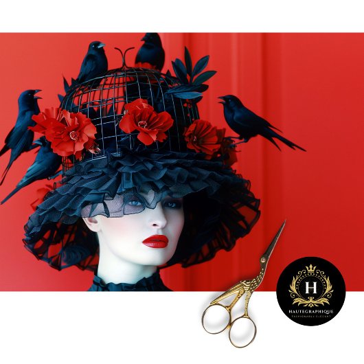 ヴィンテージバードケージハットフローラ分離 薄葉紙