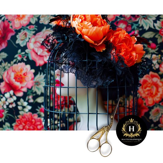 ヴィンテージバードケージハットフローラ分離 薄葉紙