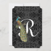 ヴィンテージバードケージピーコック結婚式招待状 招待状 (裏面)