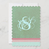 ヴィンテージバードケージピー結婚ポッドコーラルズラブバード 招待状 (裏面)