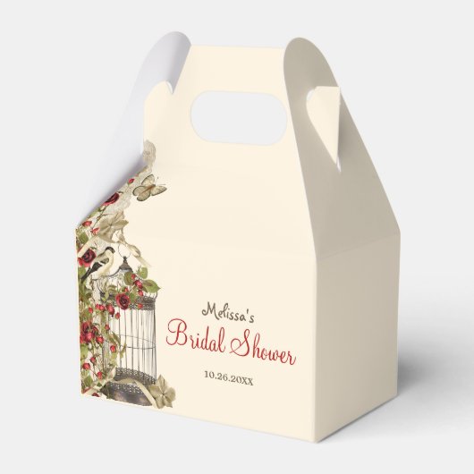 ヴィンテージバードケージブライダルシャワーお気に入りボックス フェイバーボックス (正面サイド)