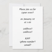 ヴィンテージバードケージブルーフラワーズフランスの 招待状 (裏面)