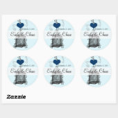 ヴィンテージバードケージミュージカルラブバードアクアウェディング ラウンドシール (シート)