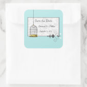 ヴィンテージバードケージミュージカルラブバードウェディング スクエアシール (バッグ)