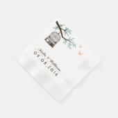 ヴィンテージバードケージ紙ナプキンfor 結婚s 縁ありカクテルナプキン (角)