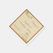 ヴィンテージバードケージ&バラ18誕生日 スタンダードカクテルナプキン (角)