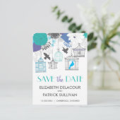 ヴィンテージバードケージ&フラワーポストカードを保存 案内ポストカード (スタンド正面)