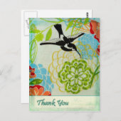ヴィンテージバードサンキュー ポストカード (正面/裏面)