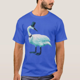 ヴィンテージバードシック:ボウタイトップハットの紳士 Tシャツ