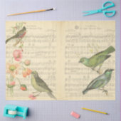 ヴィンテージバードシリーズデザイン5 薄葉紙 (クラフト)