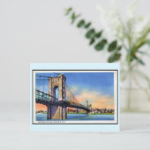 ヴィンテージバードズアイビューオブロワーニューヨーク ポストカード (スタンド正面)