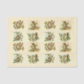 ヴィンテージバードネストイラストデクページ紙 薄葉紙 (正面)